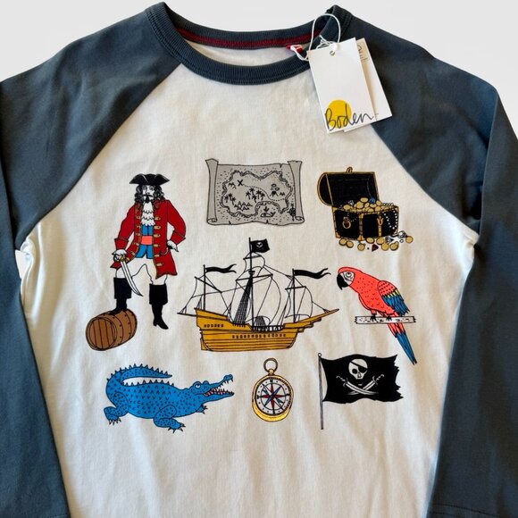 NWT Boys Mini Boden Pirate T-Shirt, Size 6-7 - Picture 2 of 6